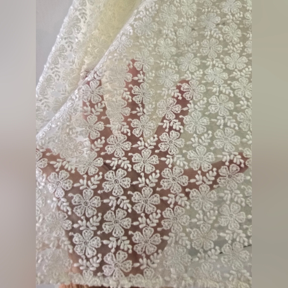 SÉZANE Cathy Guipure Embroidered White Lace Button Front Blouse NWOT - Picture 12 of 16